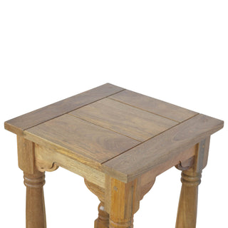 Mango Wood End Table with Turned Legs