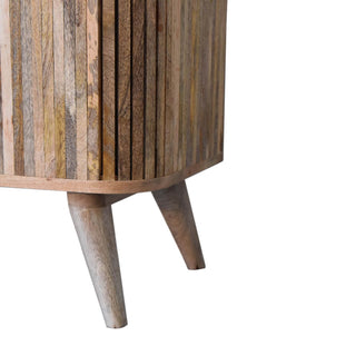 Mokka Sideboard with 3 Hidden Drawers, 2 Shelves, and Sliding Front Door