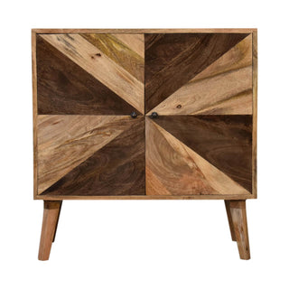 Mango Wood Safi Cabinet with Two-Tone Finish