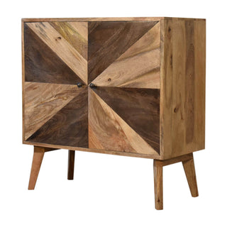 Mango Wood Safi Cabinet with Two-Tone Finish