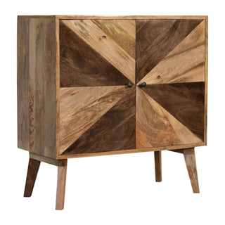 Mango Wood Safi Cabinet with Two-Tone Finish