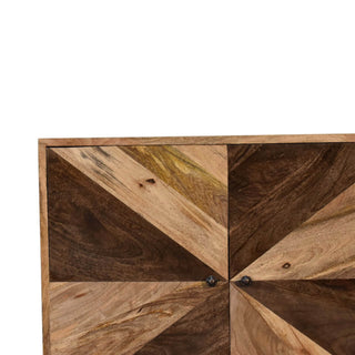 Mango Wood Safi Cabinet with Two-Tone Finish