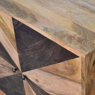 Mango Wood Safi Cabinet with Two-Tone Finish