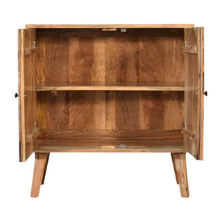 Mango Wood Safi Cabinet with Two-Tone Finish