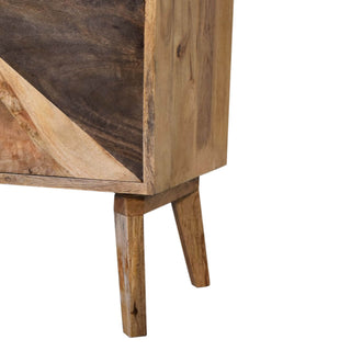 Mango Wood Safi Cabinet with Two-Tone Finish