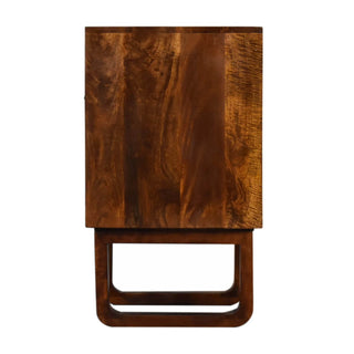Mango Wood Drew Bedside Table, Chestnut Finish