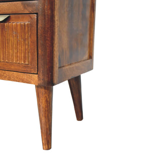 Mango Wood Capri 3-Drawer Chest, Chestnut Finish