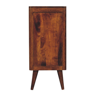 Mango Wood Capri 3-Drawer Chest, Chestnut Finish