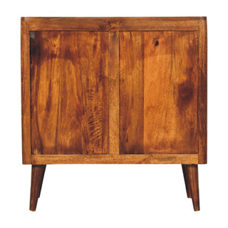 Mango Wood Capri 3-Drawer Chest, Chestnut Finish
