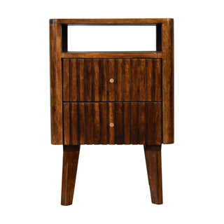 Reeve Bedside Table, Chestnut Finish