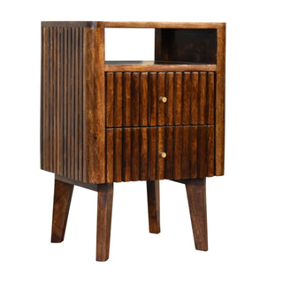 Reeve Bedside Table, Chestnut Finish