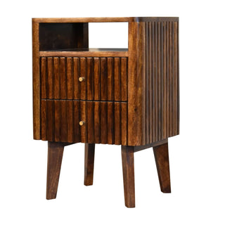 Reeve Bedside Table, Chestnut Finish