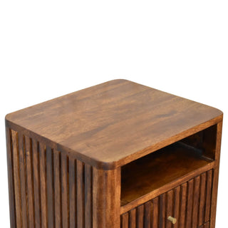 Reeve Bedside Table, Chestnut Finish