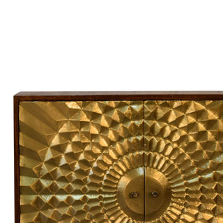 Brass Plated Mango Wood Cabinet