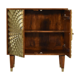 Brass Plated Mango Wood Cabinet