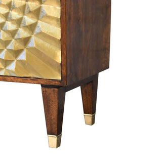 Brass Plated Mango Wood Cabinet