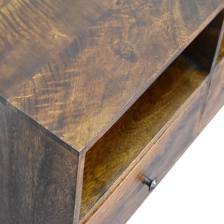 Nordic 3 Drawer TV Stand, Chestnut