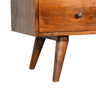 Nordic 3 Drawer TV Stand, Chestnut