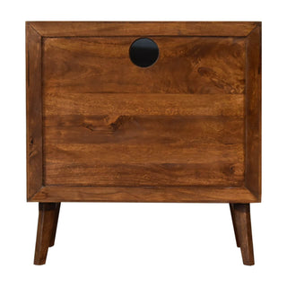 Tova Mango Wood Cabinet, Oak Finish