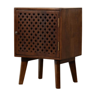 Mango Wood 1-Cabinet Bedside Table