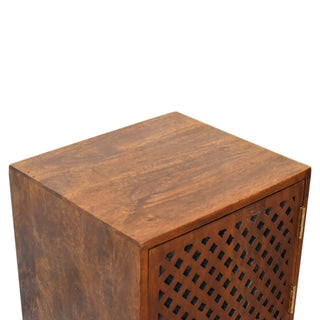 Mango Wood 1-Cabinet Bedside Table