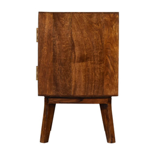 Mango Wood 1-Cabinet Bedside Table
