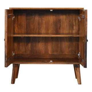 Mango Wood Amouri Cabinet, Chestnut Finish