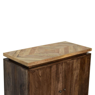 Classic Grey Platform Cabinet - Mango Wood