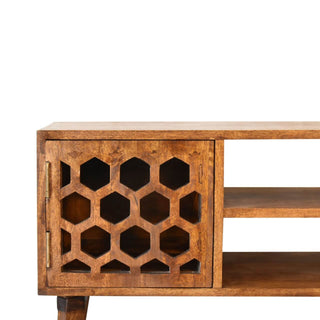 Comb TV Stand, Chestnut