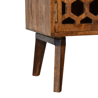 Comb TV Stand, Chestnut