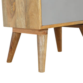 Cut-Out Gradient Bedside Table with 2 Drawers and 1 Open Slot