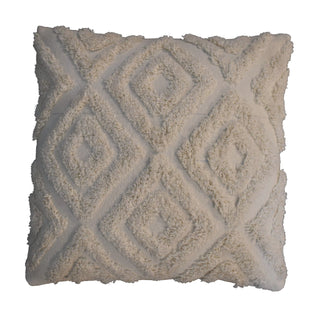 Set of 2 Cream Mini Diamond Cotton Cushions