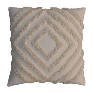 Set of 2 Cream Mini Diamond Cotton Cushions