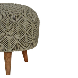 Crotchet Stool, Sea Green