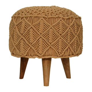 Crotchet Stool, Mustard