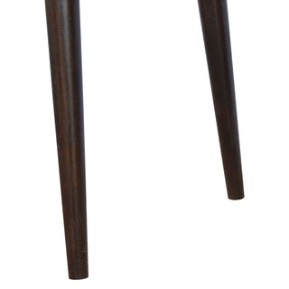 Mango Wood Nordic 3-Drawer Gallery Back Desk, Walnut Finish