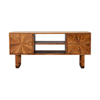 U-Shaped Legs Wooden TV Unit with Storage