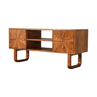 U-Shaped Legs Wooden TV Unit with Storage