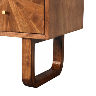 U-Shaped Legs Wooden TV Unit with Storage