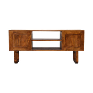 U-Shaped Legs Wooden TV Unit with Storage