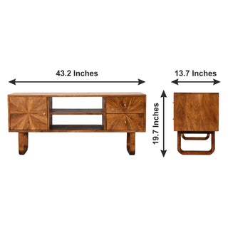 U-Shaped Legs Wooden TV Unit with Storage