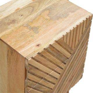 Lille 2-Drawer Mango Wood Bedside Table with Oak Finish