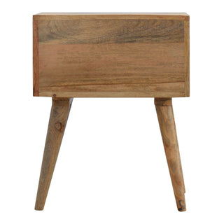 Mango Wood Bedside Table with Bone Inlay Drawers