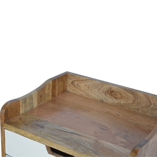 Blue Gradient Bedside Table, Mango Wood