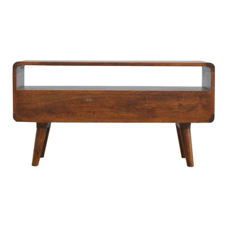 Mango Wood TV Stand, Chestnut Finish