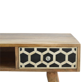 Mango Wood and Bone Inlay 1 Drawer Desk