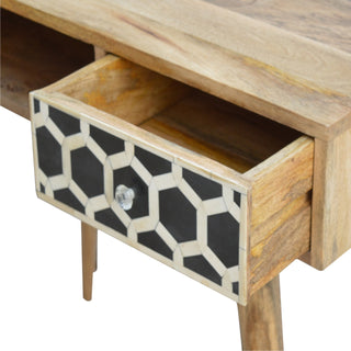 Mango Wood and Bone Inlay 1 Drawer Desk