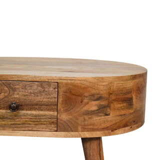 London Narrow Coffee Table in Mango Wood with Oak Finish