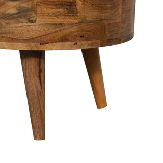 London Narrow Coffee Table in Mango Wood with Oak Finish