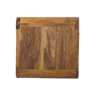 Mango Wood Floating Bedside Table with Oak Finish